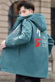 男士中长款连帽时尚休闲夹克外套XZ313B-1-S188，男装夹克，星座313B-2