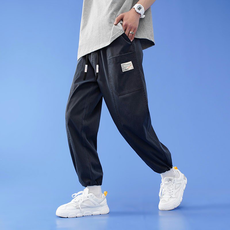 港风休闲裤男时尚潮流束脚九分裤XZ313B-1-K5002-P45,男装休闲裤,星座313B-2