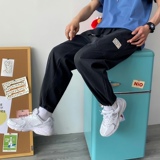 2021秋季新款港风休闲裤男时尚潮流束脚九分裤XZ313B-1-K5002-P45，男装休闲裤，星座313B-2