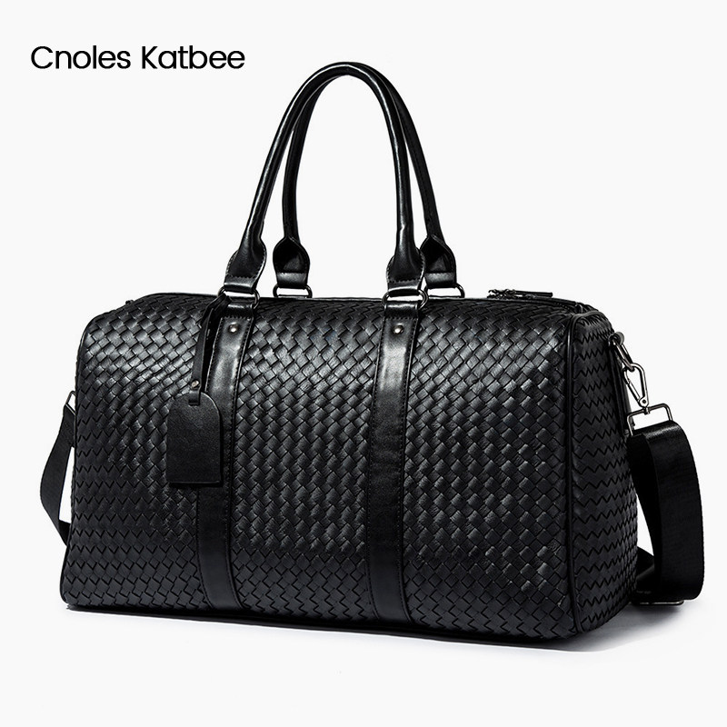 Cnoles Katbee旅行包男欧美风大容量手工编织行李袋女商务手提包,箱包皮具/热销女包/男包,旅行袋,淘宝优惠券,粉丝福利购,淘宝优惠卷