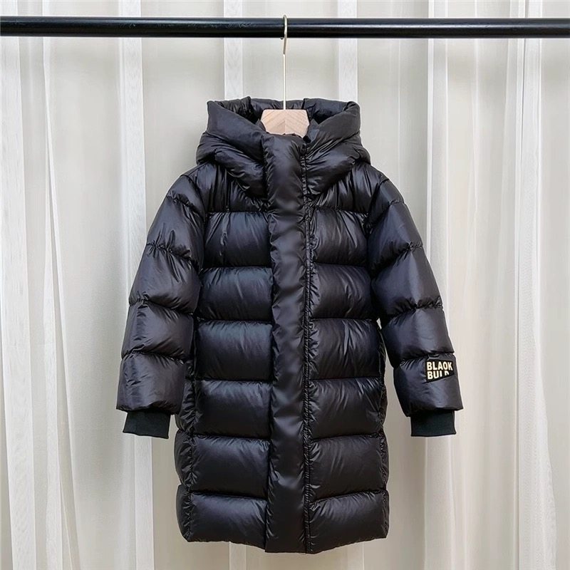 潮牌儿童羽绒服冬装中长款白鸭绒外套男女童装加厚中大童抗寒服