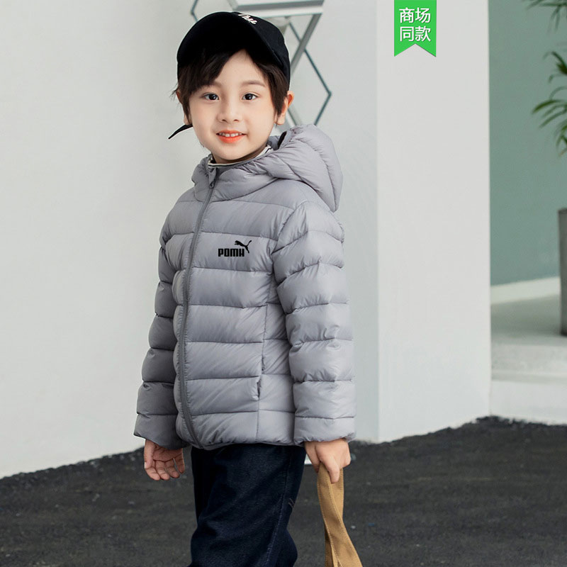 奥莱男女童装轻薄羽绒服2025秋冬新款中大童连帽保暖鸭绒外套学生