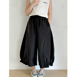 女童裤子夏季薄款2026新款儿童洋气时髦休闲裤女大童灯笼裤阔腿裤