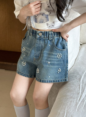 女童牛仔短裤夏装2026新款女大童夏季百搭热裤初中生超好看休闲裤