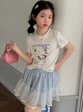 女童短袖T恤夏装2026新款女大童超好看卡通上衣12岁女孩韩国童装
