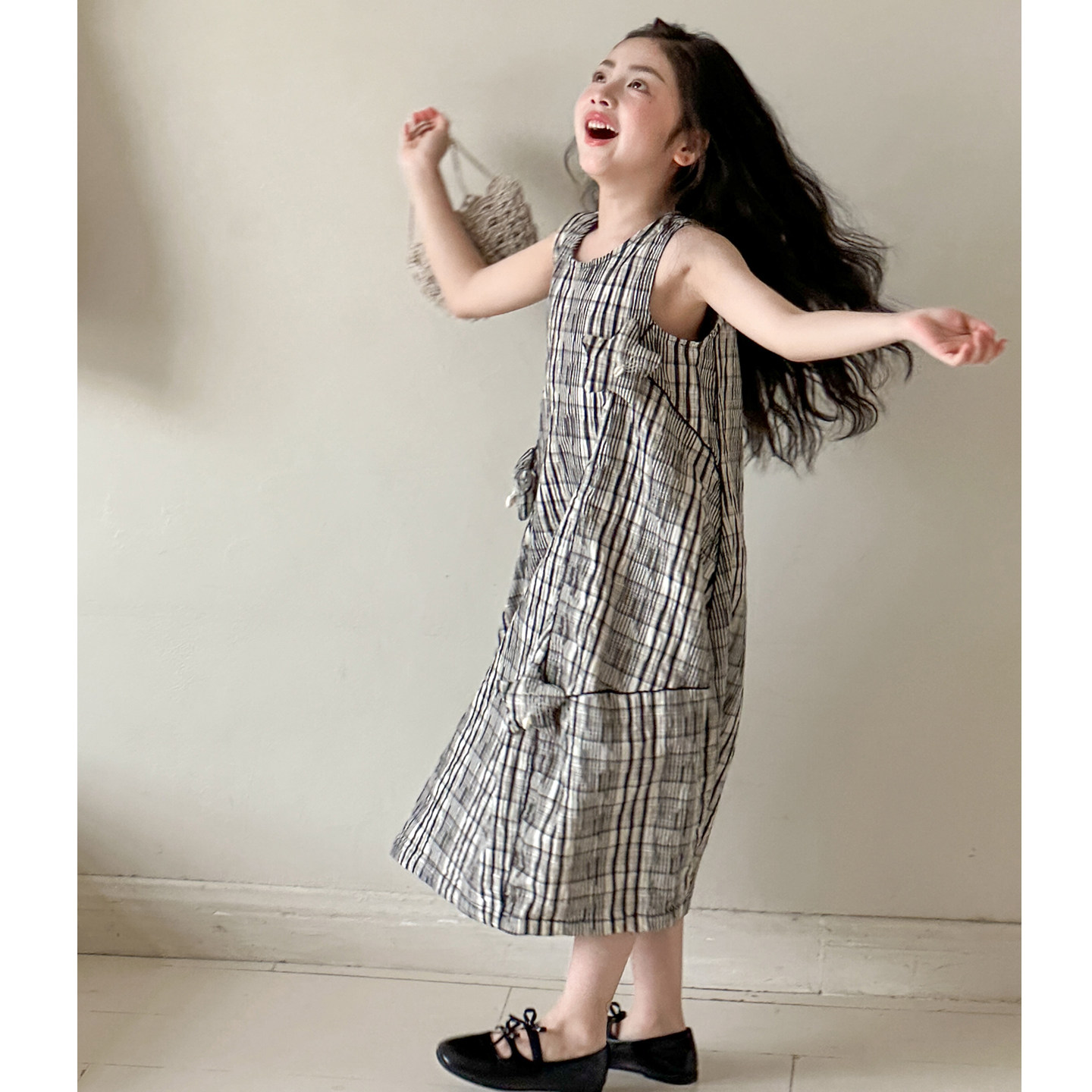女大童背心裙夏装2026新款森系女孩超漂亮连衣裙女童夏季无袖裙子