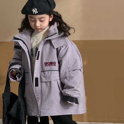 女童冲锋衣外套羽绒服内胆上衣