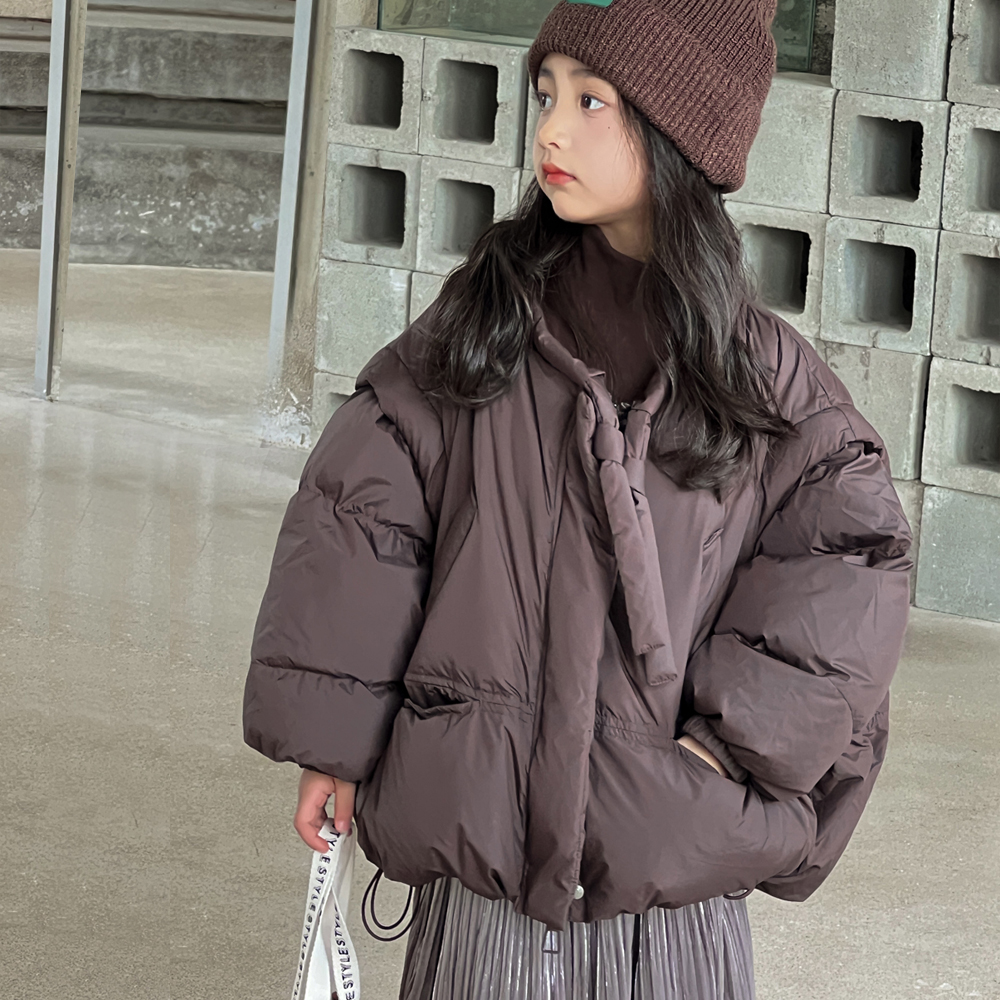 女童羽绒服冬装2025新款女大童可拆卸保暖外套韩版儿童加厚面包服