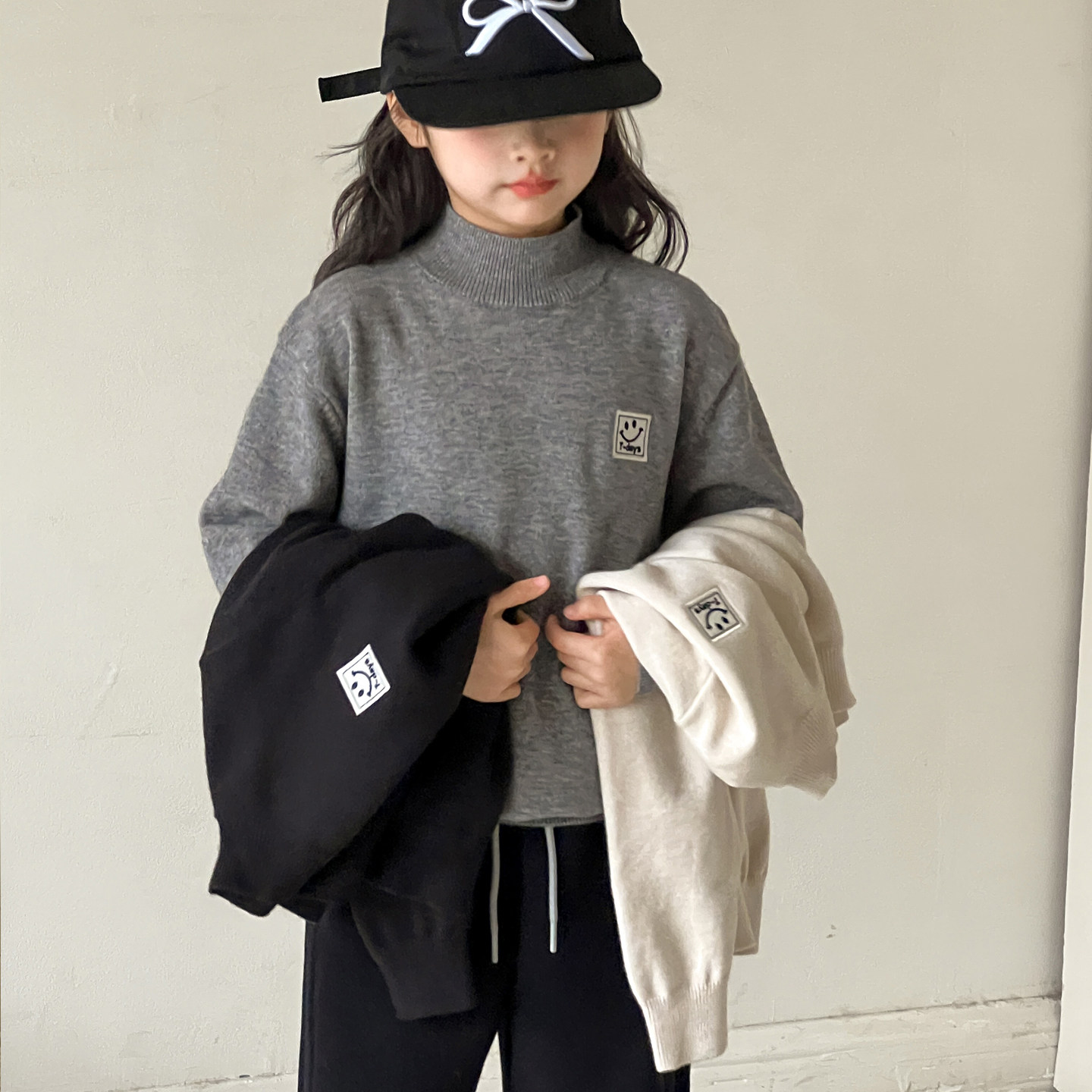 女童毛衣2026秋冬新款儿童半高领打底衫女大童毛线衣超好看针织衫