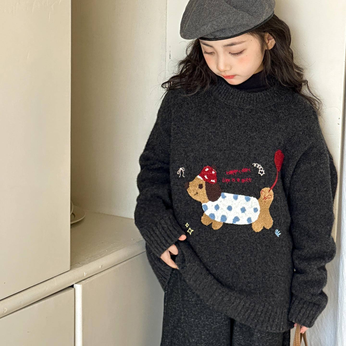 女童毛衣2025秋冬新款韩系儿童休闲宽松上衣童装女大童针织打底衫