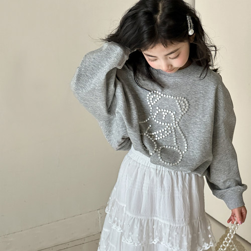 女童卫衣2026春装新款韩版儿童休闲衣服春秋款短款女大童圆领上衣 - 封面