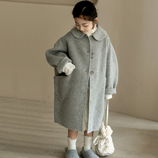 女童大衣2026新款冬装儿童中长款加绒上衣韩系穿搭大童超好看外套