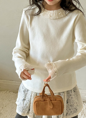 女童打底衫秋冬装2026新款儿童洋气长袖t恤女大童超好看内搭上衣