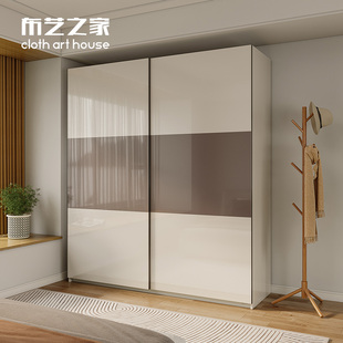 全屋定制烤漆衣柜自制整体走入式衣橱衣帽间移门家用柜子卧室家具