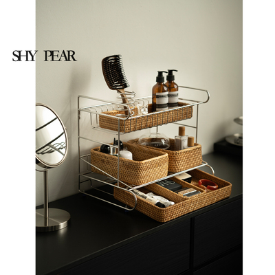 shypear羞梨不锈钢化妆品收纳架
