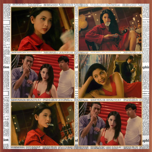 邱淑贞海报香港复古牛皮纸墙画