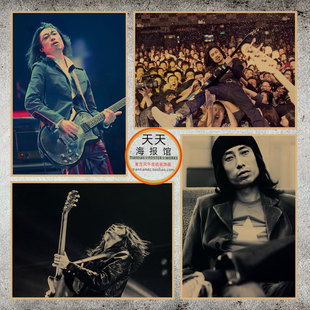 谢天笑摇滚歌手乐队牛皮纸海报 酒吧咖啡厅宿舍复古装饰墙画777