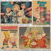 Guy电影海报饭店酒吧咖啡厅复古牛皮纸装 恶搞之家 Family 饰画152