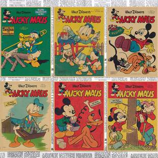 米老鼠唐老鸭复古牛皮纸海报迪士尼动画Vintage卡通装 饰墙画111