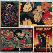 饰墙画壁画221 复古牛皮纸装 动漫卡通海报 星际牛仔