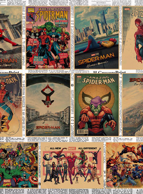 蜘蛛侠SpiderMan海报漫威电影牛皮纸装饰墙画宿舍壁画693