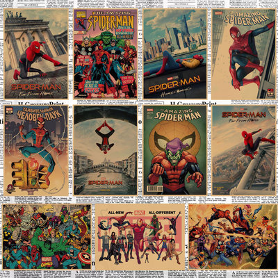 宿舍复古是蜘蛛侠SpiderMan墙画