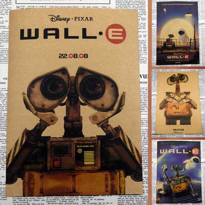 机器人总动员经典电影复古装饰画