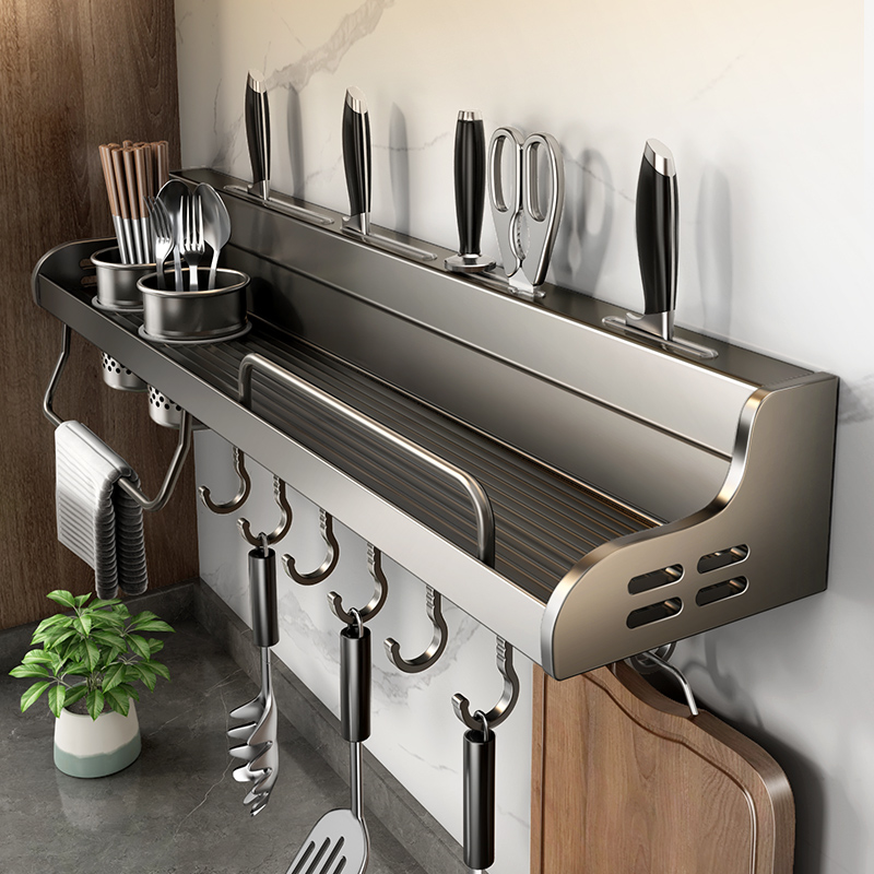 厨房置物架多功能壁挂刀架家用挂铲子勺子油盐酱醋调味料收纳架子