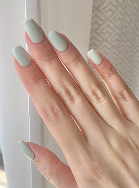露丝同款夏日薄荷绿穿戴甲日常百搭简约高级感纯色 松石蓝绿清爽