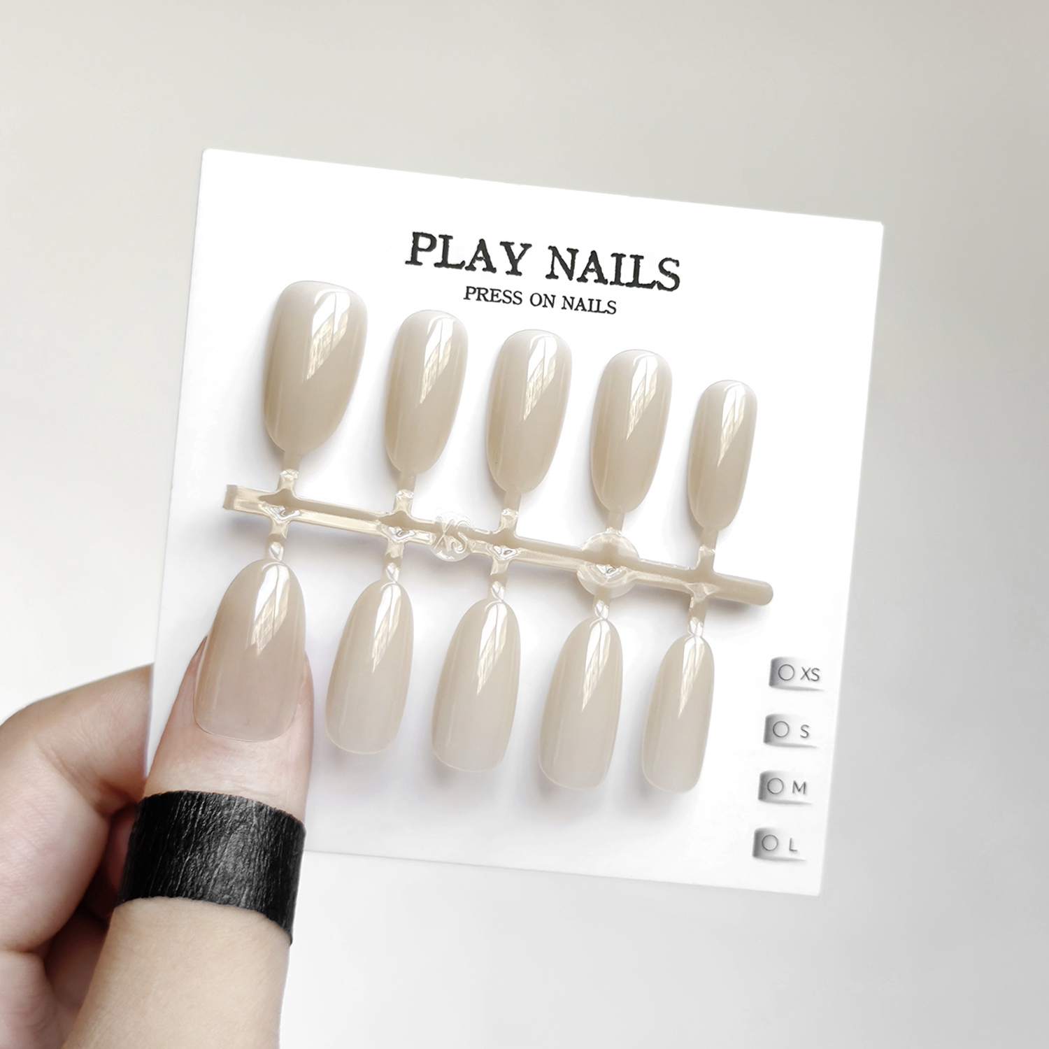 穿戴甲 三分钟美甲 高品神仙打底奶茶裸肤温柔气质显白短椭圆美甲