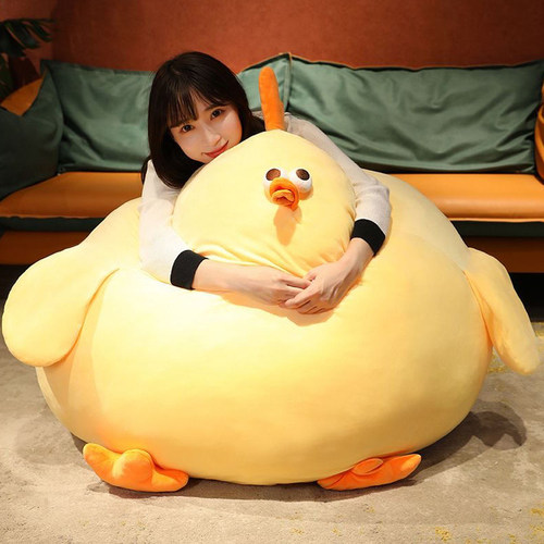 超大号巨型墩墩鸡小黄鸡毛绒玩偶