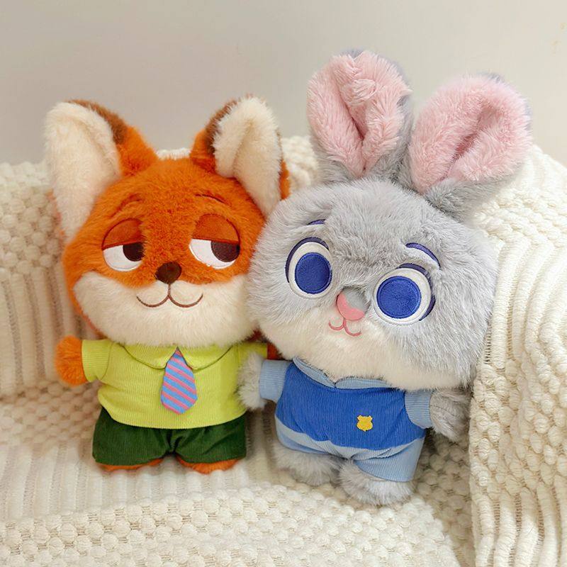 疯狂动物城2朱迪兔子警官Q版公仔毛绒玩具玩偶狐狸尼克布娃娃礼物