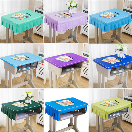 40X60防水学校加厚棉麻蓝色套罩