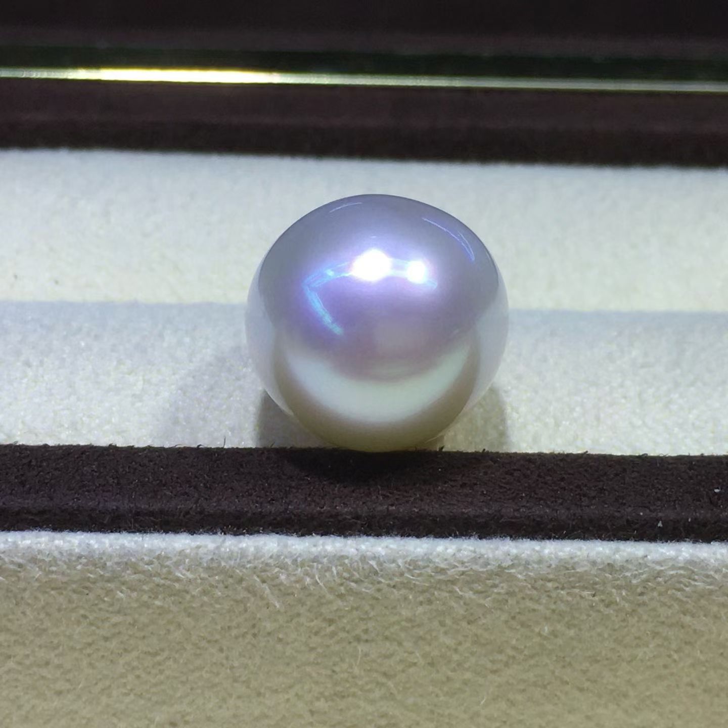 澳洲白珠裸珠，超强珠光，近正圆，目测正圆效果[强]无瑕品质