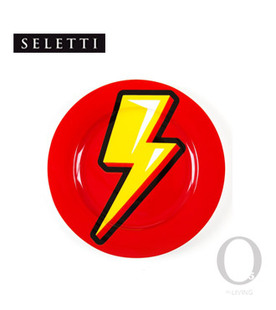 o5意大利seletti tolietpaper设计师盘子/陶瓷餐盘/装饰挂盘/闪电