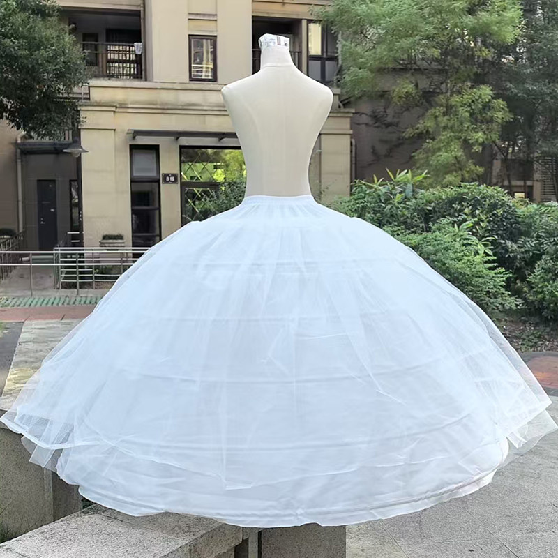 新娘结婚暴力撑婚纱衬裙云朵超蓬蓬演出6钢圈2纱重工加大花嫁裙撑