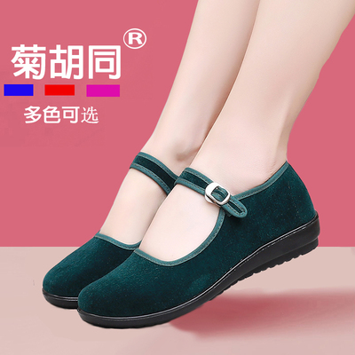 老北京布鞋平底舞蹈鞋女士工作鞋