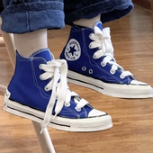 大后跟logo不规则溶解艺术缝线帆布鞋 CONVERSE匡威 1970s A08523C