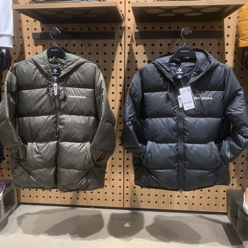 保暖冬款男女连帽匡威短款