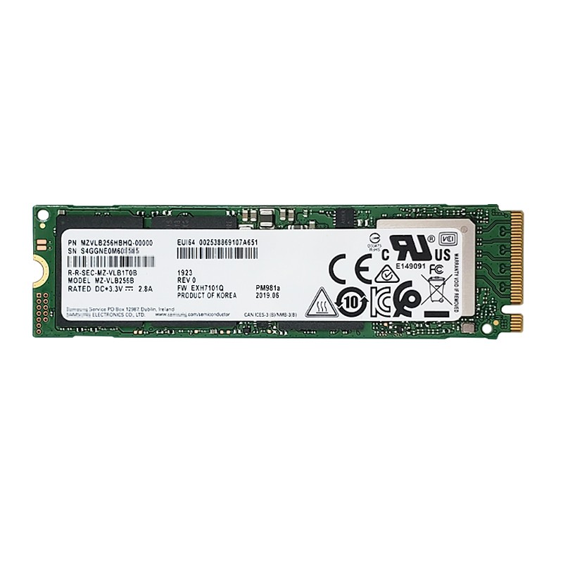 全新三星PM981a NVME PCIE M2接口台式机笔记本M.2 1T固态硬盘SSD