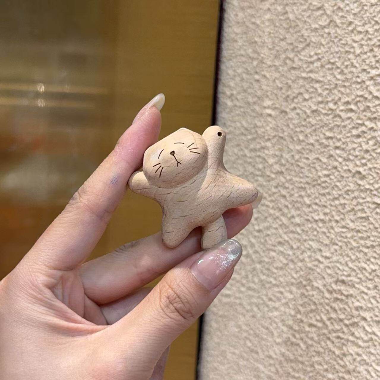 榉木趴趴猫diy配件手工编绳手链串珠项链挂件文玩手串配饰品把件
