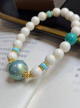 原创磁粉大漆单圈DIY手链搭配坨骨文玩饰品佛珠手串简约百搭串珠