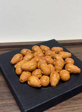 橄榄核雕三通diy配件手工编绳手链串珠项链挂件文玩手串配饰品