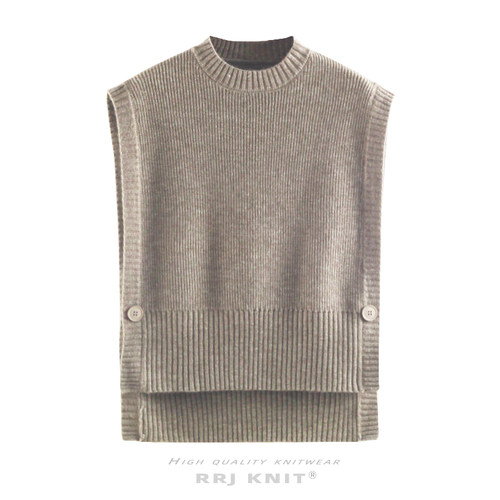 毛线圆领背心价格 毛线圆领背心图片 星期三