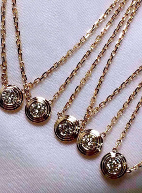 c家高碳莫桑钻石明星同款项链