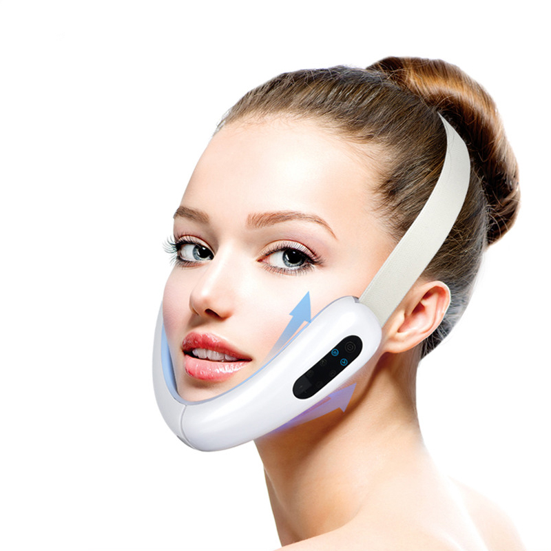 LED Photon Light Therapy V Face Massager EMS Facial Lifting