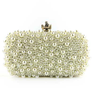 Evening Handbag Woman Wedding Clutch Pearls Purse Party Bag