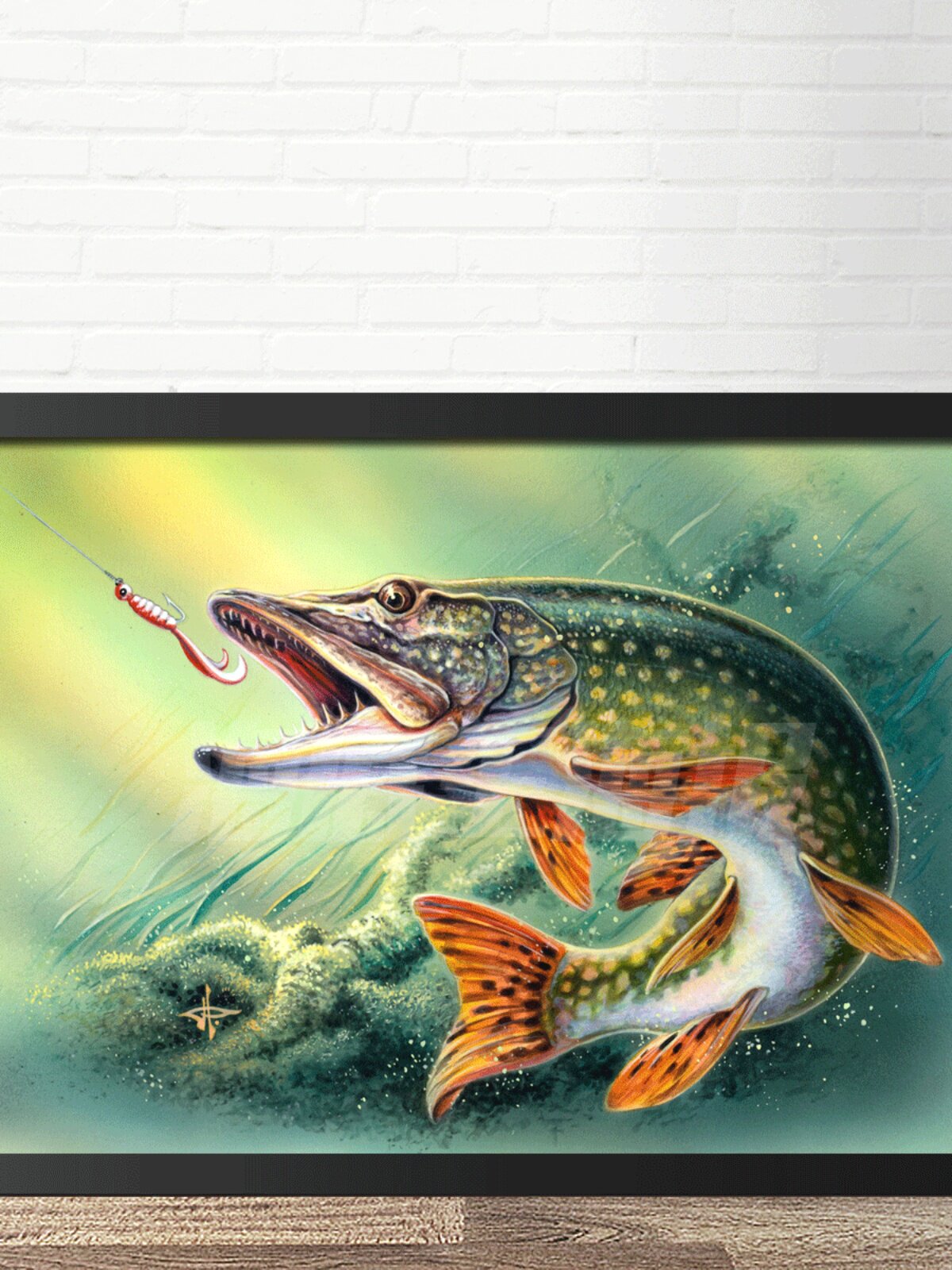 레트로 인 매달려 그림 유럽 스타일의 간단한 입구 거실 장식 그림 낚시 포스터 맞춤형 낚시 스티커 2