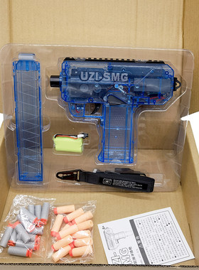 UZI乌兹电动连发软弹枪玩具枪SMG透明冲锋枪MAC仿真可发射男孩枪