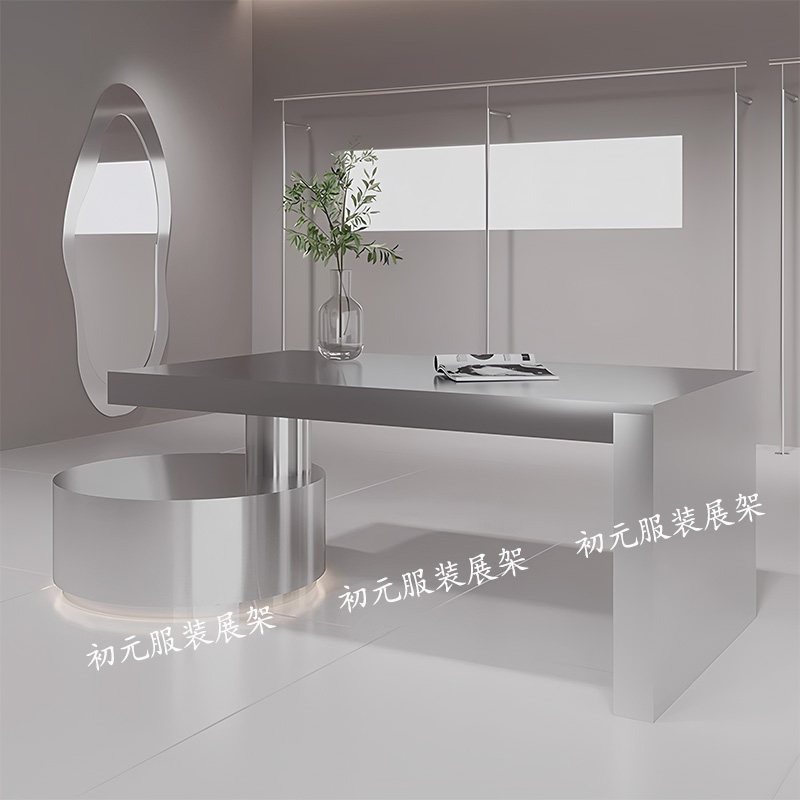 服装店中岛桌高低展示台陈列架